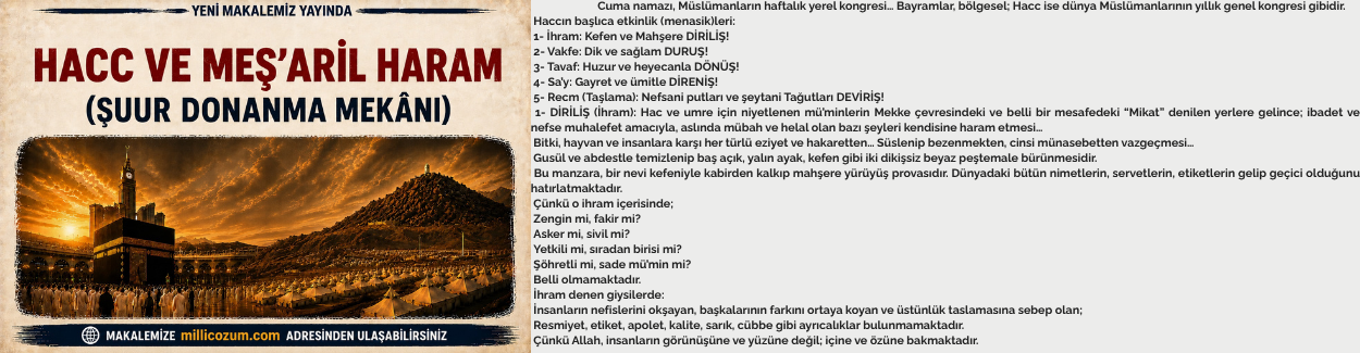 HACC VE MEŞ'ARİL HARAM (ŞUUR DONANMA MEKÂNI)